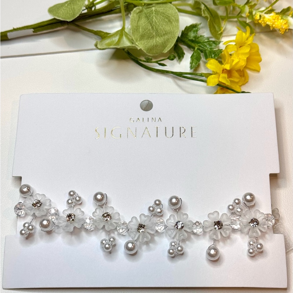 Elegant Silver White Crystal Adjustable Choker Necklace